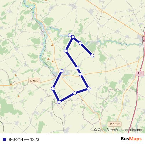 8-6-244 bus Line Map