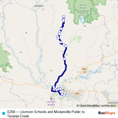 S258 bus Line Map