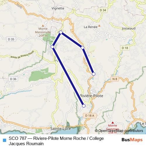 SCO 787 bus Line Map
