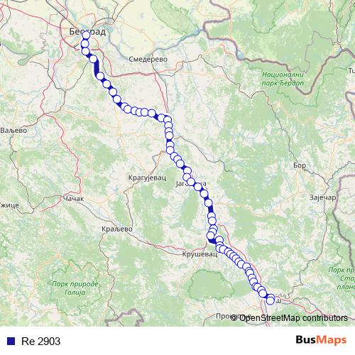 Re 2903 rail Line Map