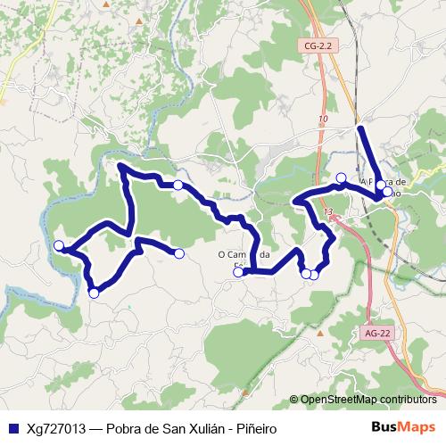 Xg727013 bus Line Map