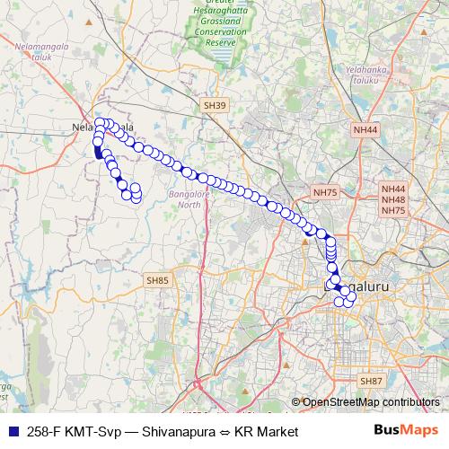 258-F KMT-Svp bus Line Map