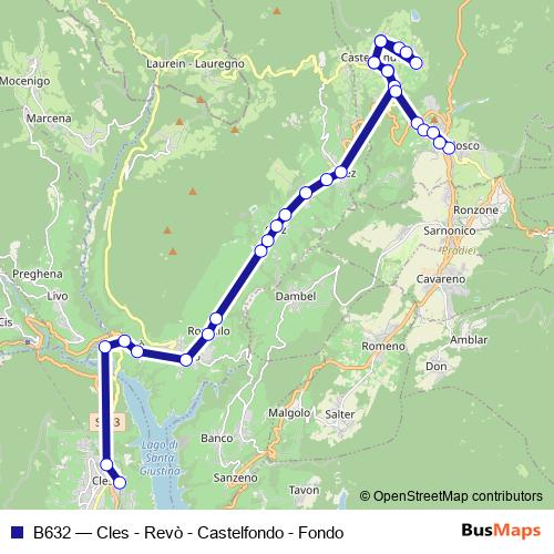 B632 bus Line Map