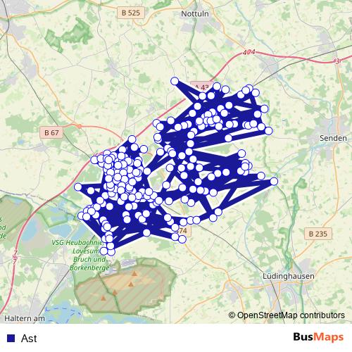 Ast bus Line Map