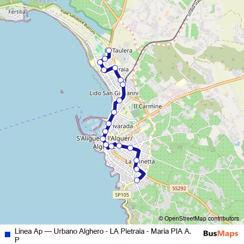 Linea Ap bus Line Map