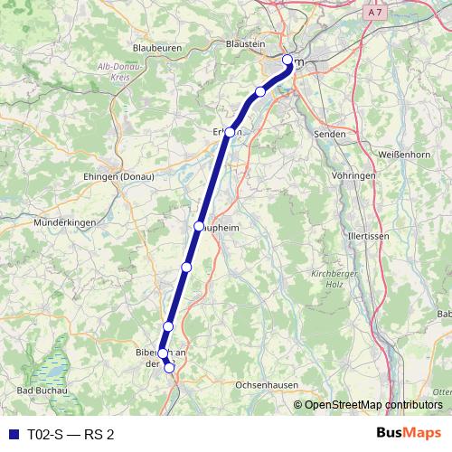 T02-S rail Line Map