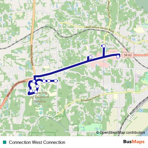 Connection West Connection bus Line Map