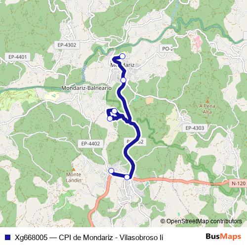Xg668005 bus Line Map