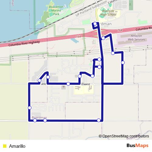 Amarillo bus Line Map