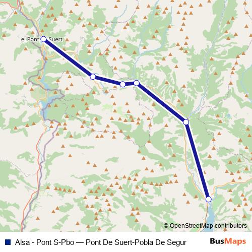 Alsa - Pont S-Pbo bus Line Map