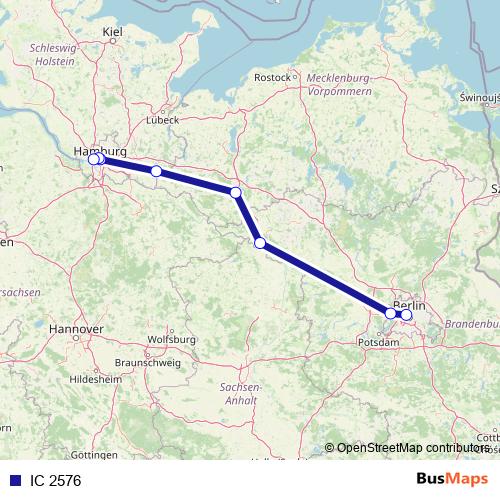 IC 2576 rail Line Map