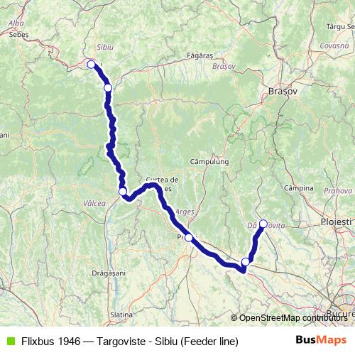 Flixbus 1946 bus Line Map