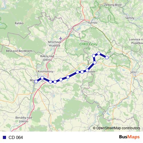 CD 064 rail Line Map