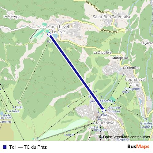 Tc1 cable-car Line Map