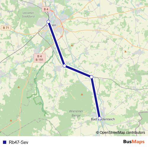 Rb47-Sev bus Line Map