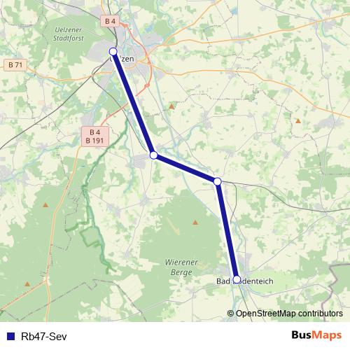 Rb47-Sev bus Line Map