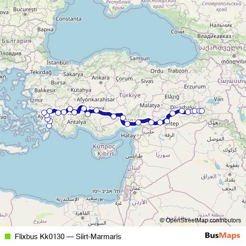 Flixbus Kk0130 bus Line Map