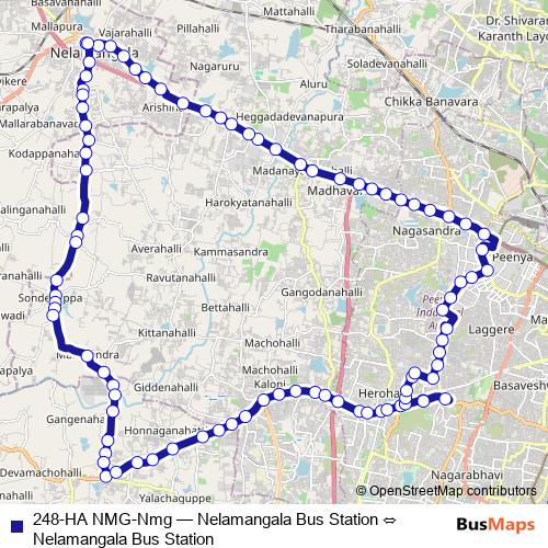 248-HA NMG-Nmg bus Line Map