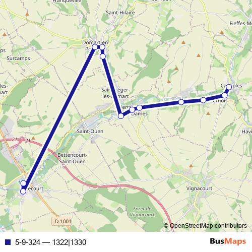5-9-324 bus Line Map