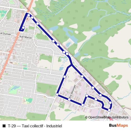T-29 bus Line Map