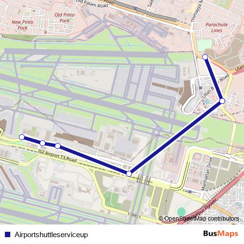 Airportshuttleserviceup bus Line Map