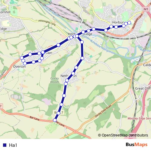 Ha1 bus Line Map