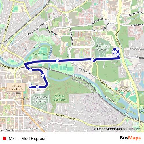Mx bus Line Map