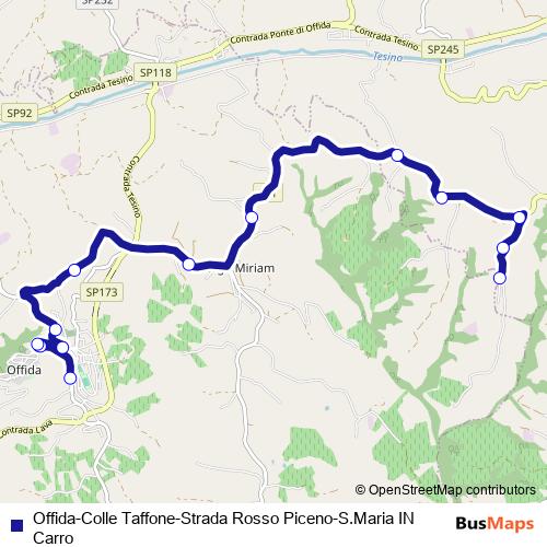 Offida-Colle Taffone-Strada Rosso Piceno-S.Maria IN Carro bus Line Map
