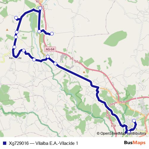 Xg729016 bus Line Map