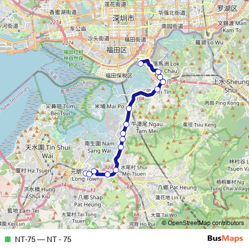 NT-75 bus Line Map