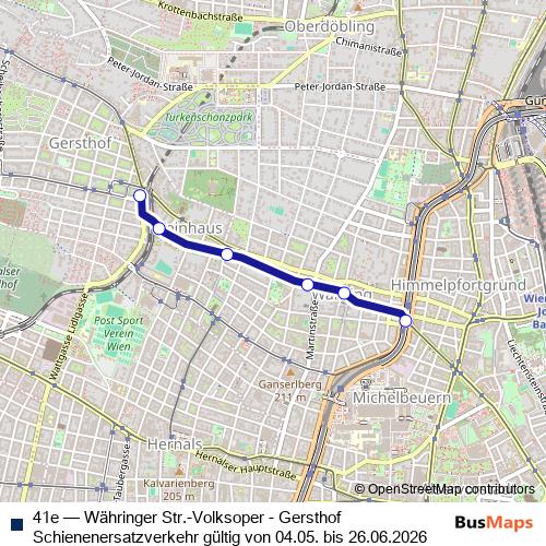 41e bus Line Map