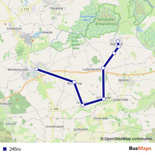245ru bus Line Map
