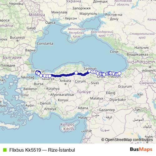 Flixbus Kk5519 bus Line Map