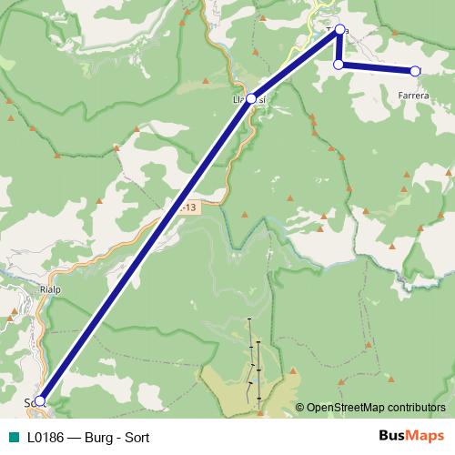 L0186 bus Line Map