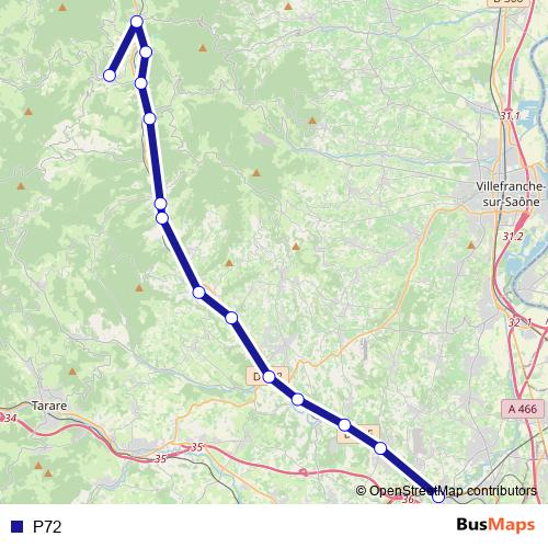 P72 bus Line Map