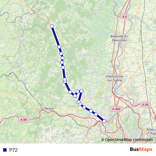 P72 bus Line Map