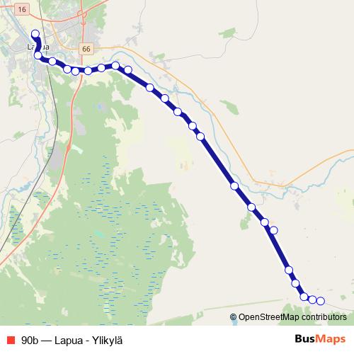 90b bus Line Map