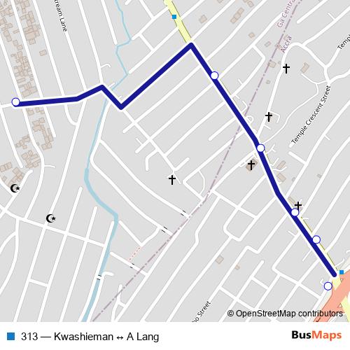 313 bus Line Map