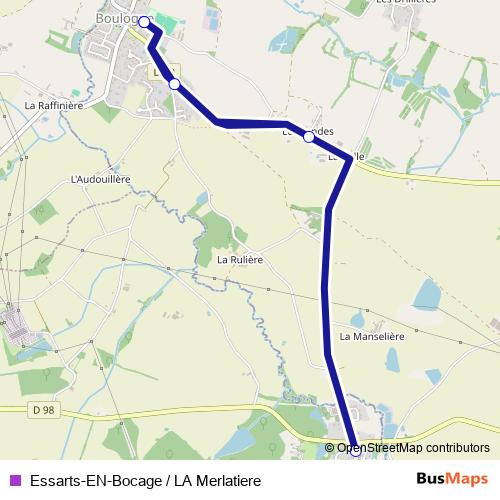 Essarts-EN-Bocage / LA Merlatiere bus Line Map