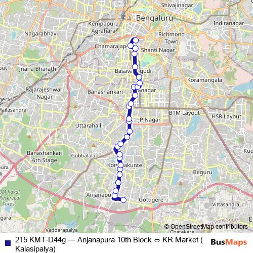 215 KMT-D44g bus Line Map