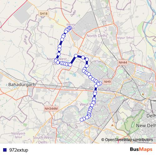 972extup bus Line Map