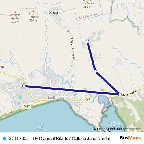 SCO 700 bus Line Map