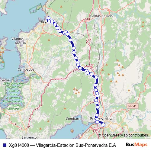 Xg814008 bus Line Map