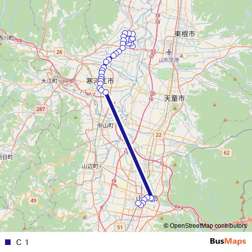 Ｃ１ bus Line Map