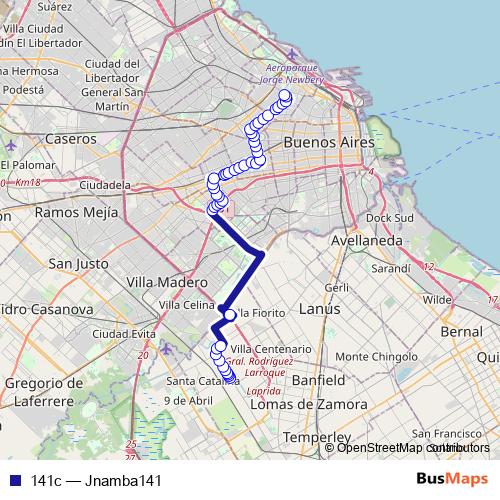141c bus Line Map