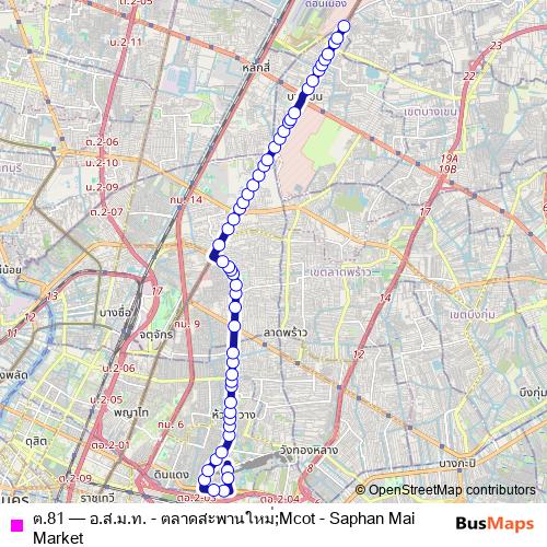ต.81 bus Line Map