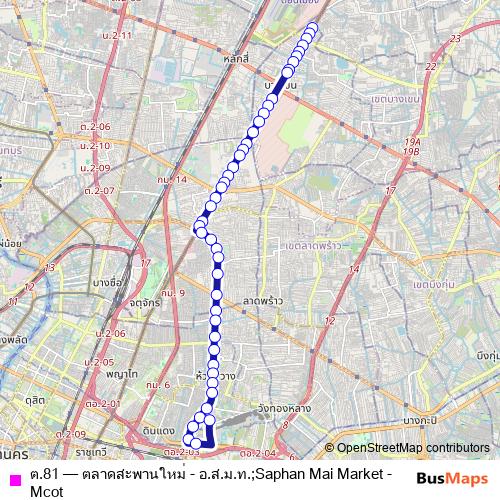 ต.81 bus Line Map