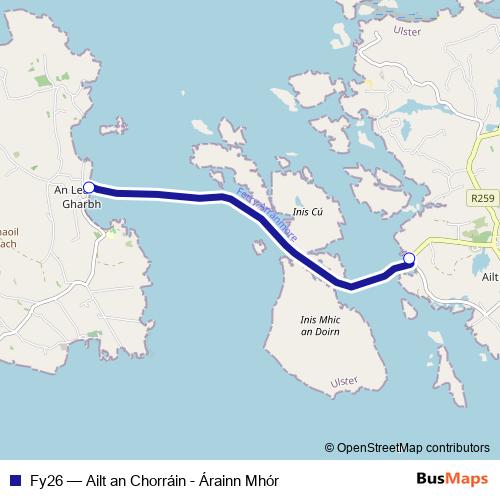 Fy26 ferry Line Map