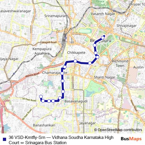36 VSD-Kmtfly-Srn bus Line Map