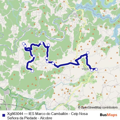 Xg863044 bus Line Map